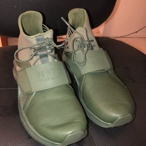 Womens green fenty trainer hi 7.5